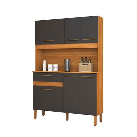 Armário de Cozinha Life 120cm 6 Portas e 1 Gaveta
