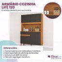 Ver imagem 5 de Armário de Cozinha Life 120cm 6 Portas e 1 Gaveta