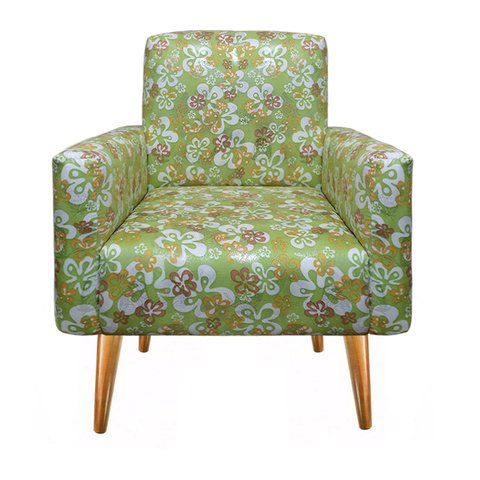 Poltrona Nina Infantil Suede Estampado - Dominic Decor