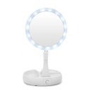 Ver imagem 2 de Espelho de Luz LED Dobravel Aumenta 10x Maquiagem Portátil