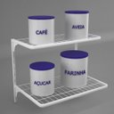 Ver imagem 2 de Kit para Área de Serviço com 2 Prateleiras Organizador