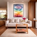 Ver imagem 1 de Quadro Canvas 7 Chakras Decorativo 40x30cm Mold Branca