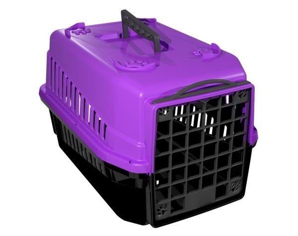 Caixa De Transporte N.2 Cão Cachorro Gato Pequena Lilas - 1