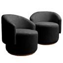 Ver imagem 2 de Kit 02 Poltrona Decorativa Orgânica Espanha para Sala Bouclê:preto