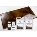 Ver imagem 1 de Kit Porcelanato Liquido Metálico Cobre Flamejante / Marrom Escuro AG por M² Resinas ag Kit Porcelana