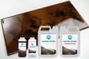 Ver imagem 1 de Kit Porcelanato Liquido Metálico Cobre Flamejante / Marrom Escuro AG por M² Resinas ag Kit Porcelana