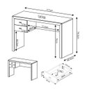 Ver imagem 3 de Escrivaninha com 2 Gavetas Multimóveis Vcr25030 Nogal