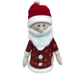 Papai Noel Natalino Atesanal 30cm:Papai Noel Vermelho 30cm - 5