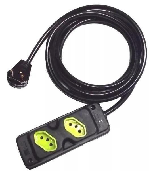 Extensão Elétrica 20 Metros cabo pp 2x1,5 10/20a Reforçada - 1