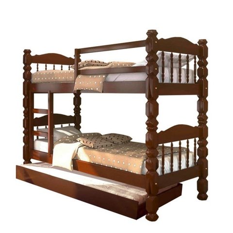 Beliche Madeira Maciça Palmo com Auxiliar - Castanho