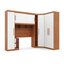 Ver imagem 2 de Guarda-Roupa Modular Solteiro 6 Portas 2 Gavetas Gênova Plus Freijó/Off White