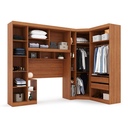 Ver imagem 4 de Guarda-Roupa Modular Solteiro 6 Portas 2 Gavetas Gênova Plus Freijó/Off White