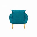 Ver imagem 6 de Poltrona Opala Decorativa com Pés Palito Suede Confortável Turquesa 85cm