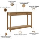Ver imagem 5 de Aparador Madeira Maciça para Sala 2 Gavetas 120cm Ethos F06 Freijó - Lyam Decor