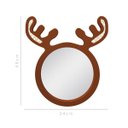 Ver imagem 2 de Espelho Decorativo Infantil 43x44cm Alce Freijó/ Marrom