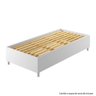 Base Cama Solteiro Box Siena Branco - Kaiki Móveis - 1