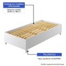 Base Cama Solteiro Box Siena Branco - Kaiki Móveis - 4