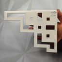 Ver imagem 7 de Mão Francesa Arabesco 20cm Quadrados Abstrato Branco Aço Zarg