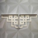 Ver imagem 3 de Mão Francesa Arabesco 20cm Quadrados Abstrato Branco Aço Zarg