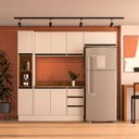 Ver imagem 1 de Cozinha Compacta 4 Peças 250048 com Tampo Koya Creme Politorno Móveis
