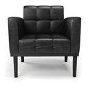 Ver imagem 6 de Kit 2 Poltronas Decorativas Karen Pés Fixo em Madeira Pu Preto Brilho G19 - Gran Belo