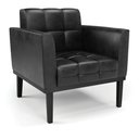 Ver imagem 7 de Kit 2 Poltronas Decorativas Karen Pés Fixo em Madeira Pu Preto Brilho G19 - Gran Belo