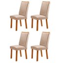 Ver imagem 1 de Conjunto com 4 Cadeiras Lira MDF para Sala de Jantar Moderna Mobília