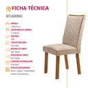 Ver imagem 5 de Conjunto com 4 Cadeiras Lira MDF para Sala de Jantar Moderna Mobília