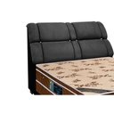 Ver imagem 1 de Cabeceira Cama Box Estofada Queen Queen Imperador Suede Cinza-preto - Simbal