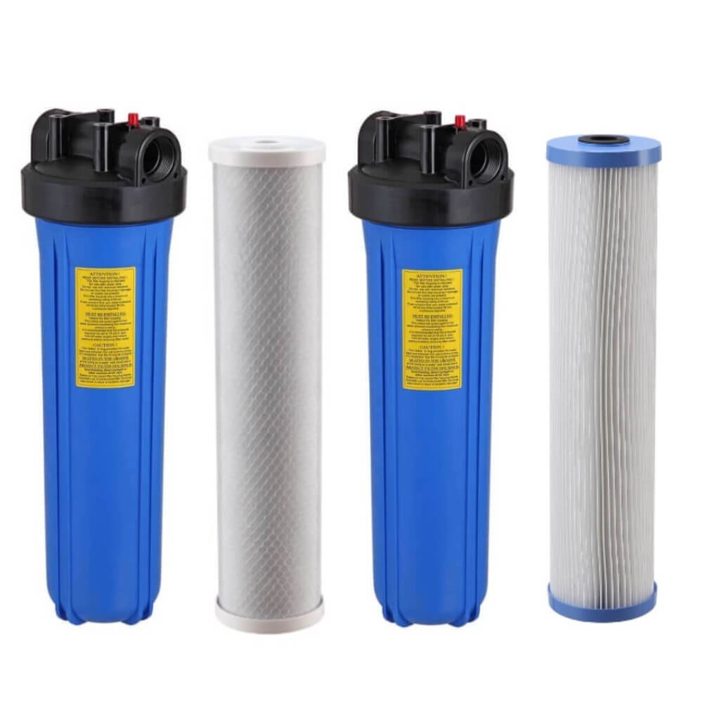 2 Filtro Big Blue 20 Plissado Lavavel + Carbon Block Bbi 2x Fbig20/ 1 1/2 + 01 Cbbig20 + 01 Plbig20/ - 1
