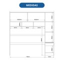 Ver mais imagens de Módulo Ponte Casal Queen 6 Portas 1 Gaveta Infinity