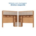 Ver imagem 5 de Módulo Ponte Casal Queen 6 Portas 1 Gaveta Infinity Marrom/Cedro/Duna