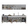 Armário de Cozinha Modulada Compacta 4 Pçs com Balcão para Cooktop Veneza Multimóveis Mp2261 - 5