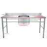 Bancada / Mesa Pia Em Aço Inox com Uma Cuba (56x34x14) Ao Centro (150x70x85) - 2