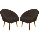 Ver imagem 1 de Kit 2 Poltronas Decorativa para Sala Recepção Manicure Consultório Stella Suede