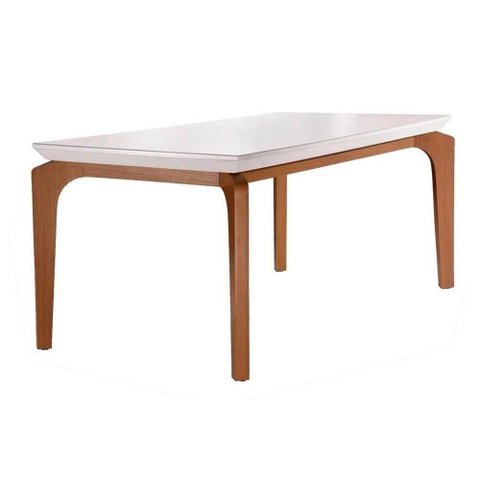 Kit Mesa Londrina Tampo Vidro 180cm + 6 Cadeiras Lunara Imbuia Veludo Creme