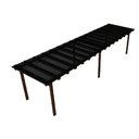 Ver imagem 1 de Kit Policarbonato Fume 4mm 16,00m X 1,50m - Perfis Naturais
