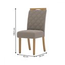 Ver imagem 4 de Mesa de Jantar 6 Lugares Lins/bella com Vidro Nature/off White/amêndoa Henn