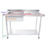 Bancada / Mesa Pia Em Aço Inox com Uma Cuba (50x40x25) A Esquerda E Prateleira (100x70x85) - 2