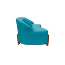 Ver imagem 5 de Namoradeira Sofá Feijão Moscou 130cm Orgânica Suede Azul Turquesa