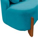 Ver imagem 7 de Namoradeira Sofá Feijão Moscou 130cm Orgânica Suede Azul Turquesa