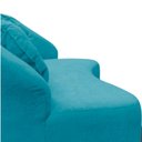 Ver mais imagens de Namoradeira Sofá Feijão Moscou 130cm Orgânica Suede Azul Turquesa