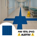 Ver imagem 3 de Kit 16 Peças Piso Tátil Pvc Argamassado Alerta Direcional:azul Alerta/25x25