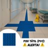 Kit 16 Peças Piso Tátil Pvc Argamassado Alerta Direcional:azul Alerta/25x25 - 3