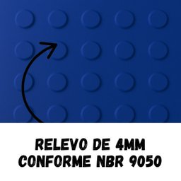 Kit 16 Peças Piso Tátil Pvc Argamassado Alerta Direcional:azul Alerta/25x25 - 4