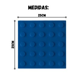 Kit 16 Peças Piso Tátil Pvc Argamassado Alerta Direcional:azul Alerta/25x25 - 5