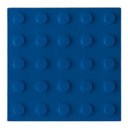 Ver imagem 1 de Kit 16 Peças Piso Tátil Pvc Argamassado Alerta Direcional:azul Alerta/25x25