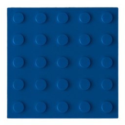 Kit 16 Peças Piso Tátil Pvc Argamassado Alerta Direcional:azul Alerta/25x25 - 1