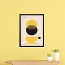 Ver imagem 2 de Quadro Bauhaus Xícara de Café Preto e Amarelo 33x24cm - com Vidro:moldura Preta