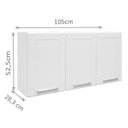 Ver imagem 3 de Armário Aéreo 3 Portas 52Cmx105cm Múltipla Bertolini